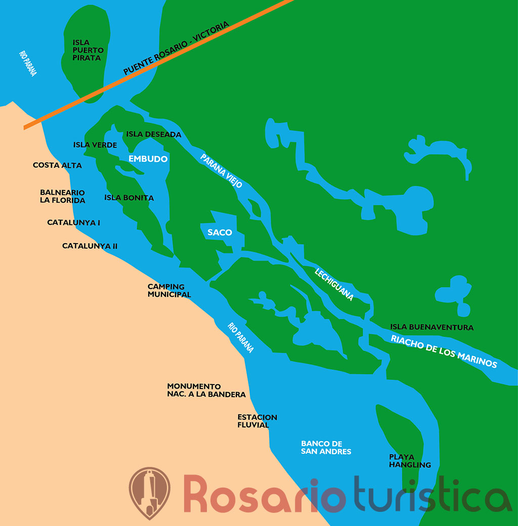 Mapa de Islas de Rosario